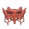 Highwood Usa Hamilton 5pc Square Counter Height Outdoor Patio Furniture Dining Set AD-CNA44-RED - alternate 1